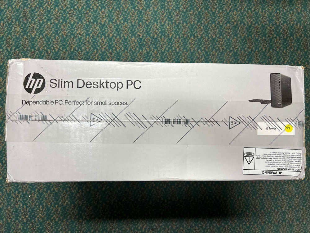 HP Slim S01-PF2033W Tower Desktop with 512GB SSD, Intel Core i3-12100, 8GB RAM