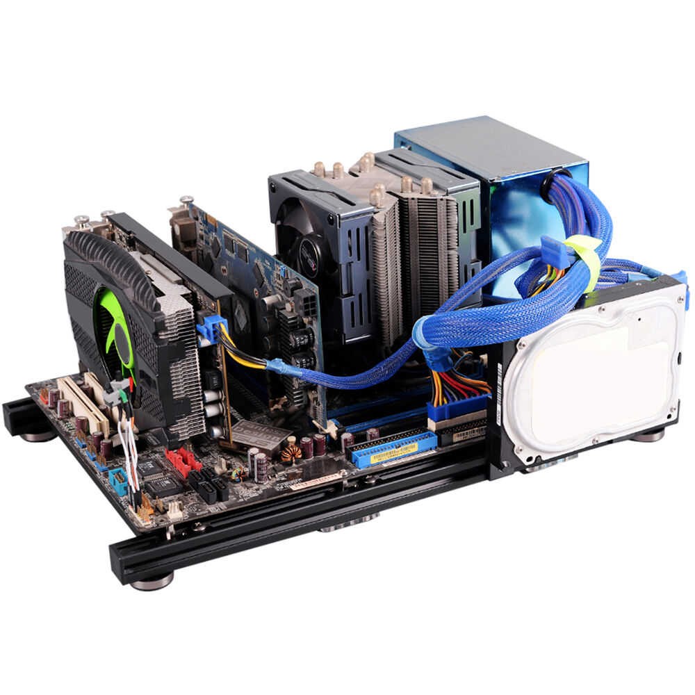 Premium Aluminum ATX Open Frame PC Case for Overclocking