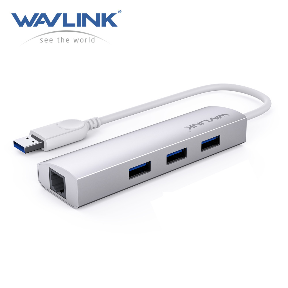 High-Speed USB 3.0 Gigabit Ethernet Adapter with 3-Port Hub