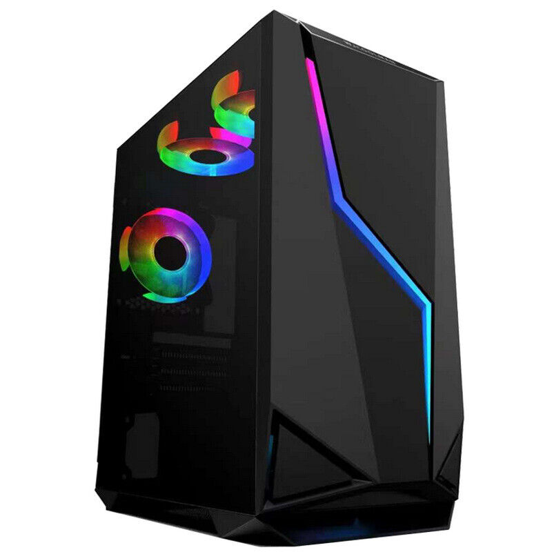 ATX M-ATX ITX Mid-Tower Gaming PC Case with Tempered Glass