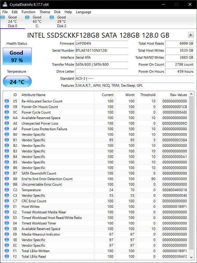 Intel 545s 128GB M.2 2280 SATA SSD - High-Speed Storage Solution