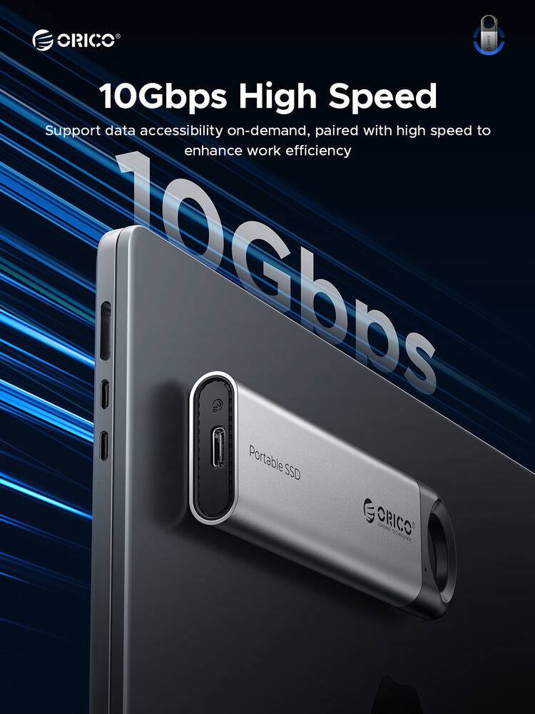 ORICO 1TB Portable SSD - High-Speed 10Gbps Type-C USB 3.2 Gen2