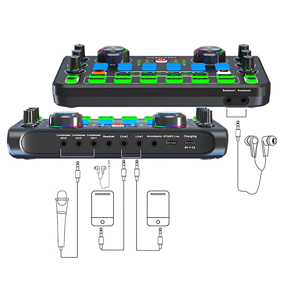 X60 Live Sound Card - Professional Audio Mixer for Enhanced Karaoke & Broadcasting