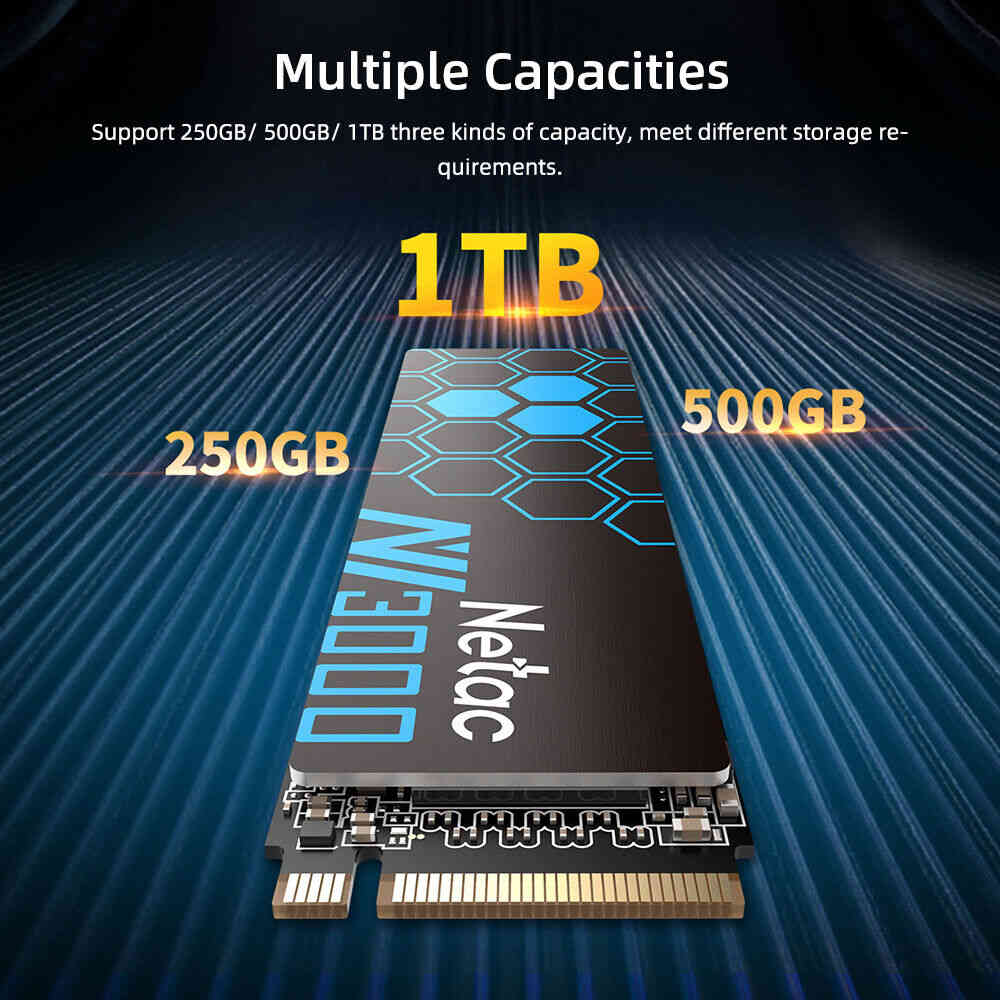 Netac M.2 NVMe PCIe 3.0 x4 Internal SSD Drives - 500GB, 1TB, 2TB Options