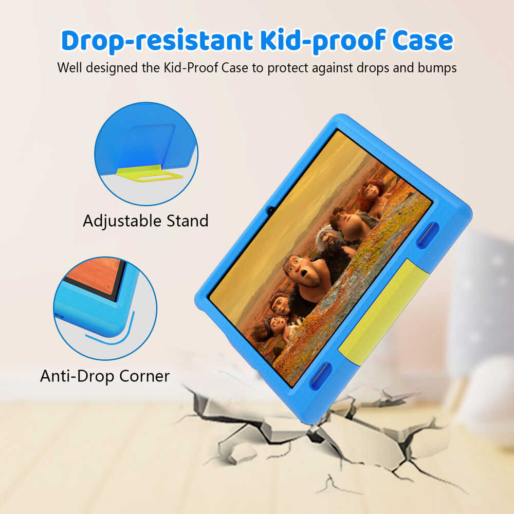Anmesc Kids Tablet 10 inch Android 13 Tablet with Shockproof Case