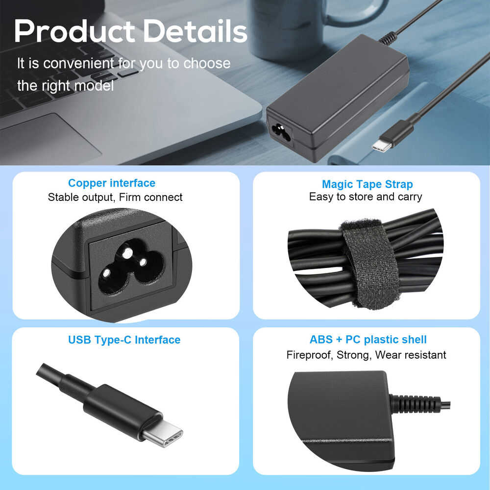 Universal USB C Power Charger for Laptops