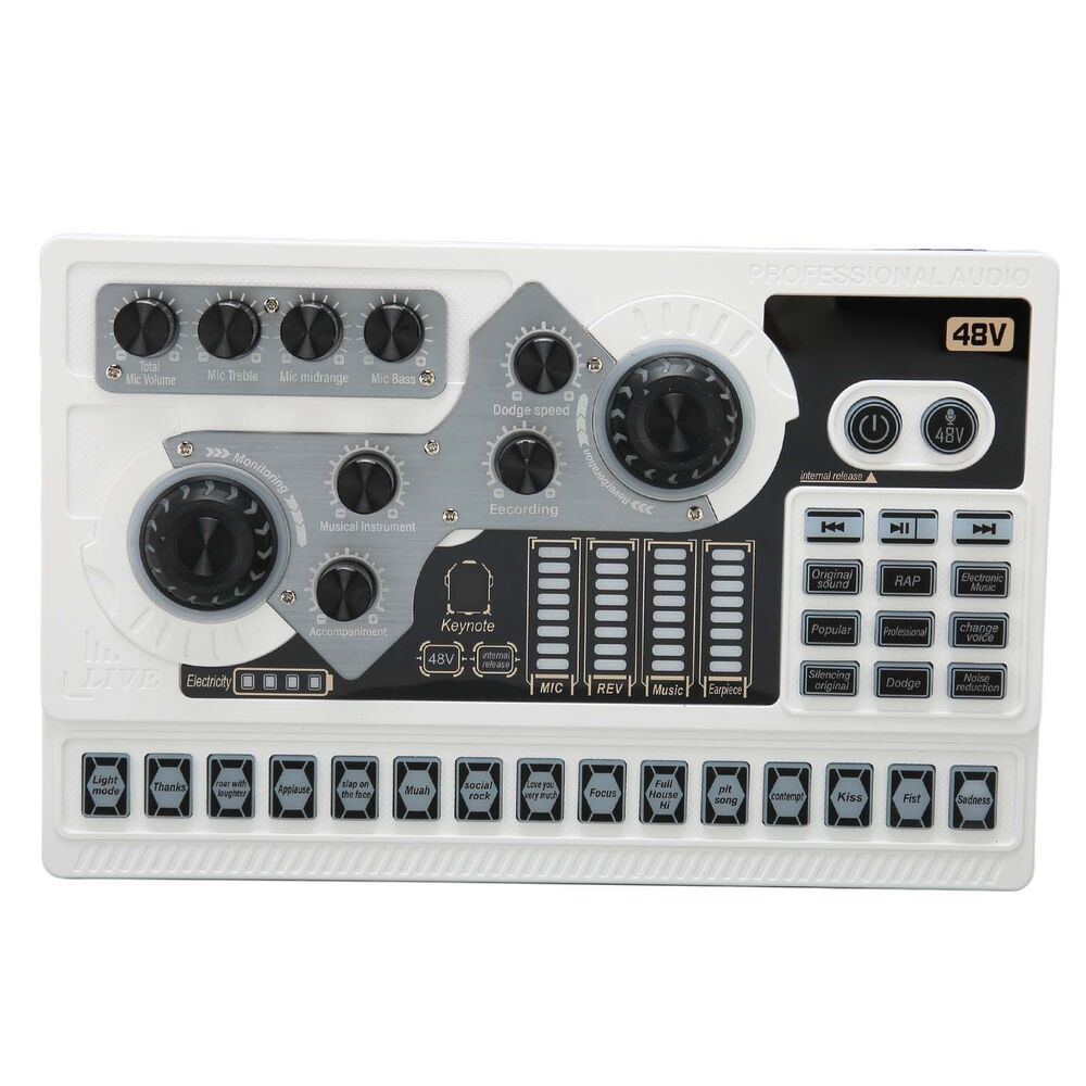 High-Quality Live Sound Card with Noise Reduction for Enhanced Karaoke Experience