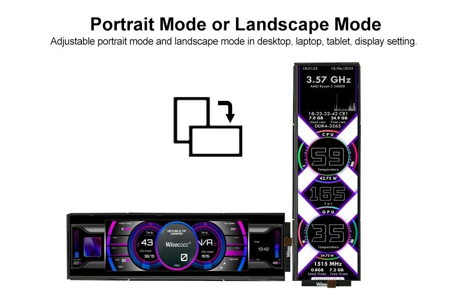 12.6" LCD Bar Display for DIY PC Cases | HYTE Y60