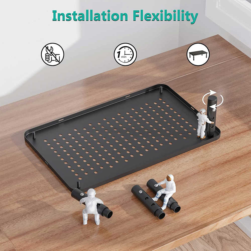 Ergonomic Adjustable Monitor Stand with Storage