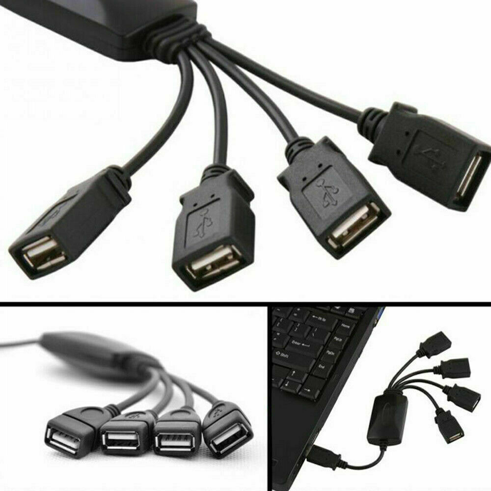 4 Port USB 2.0 High Speed Hub with Octopus Splitter
