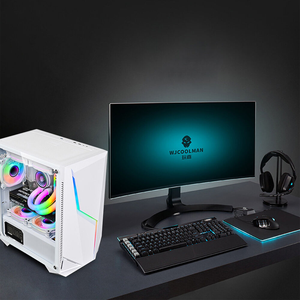 ATX M-ATX ITX Mid-Tower Gaming PC Case with Tempered Glass