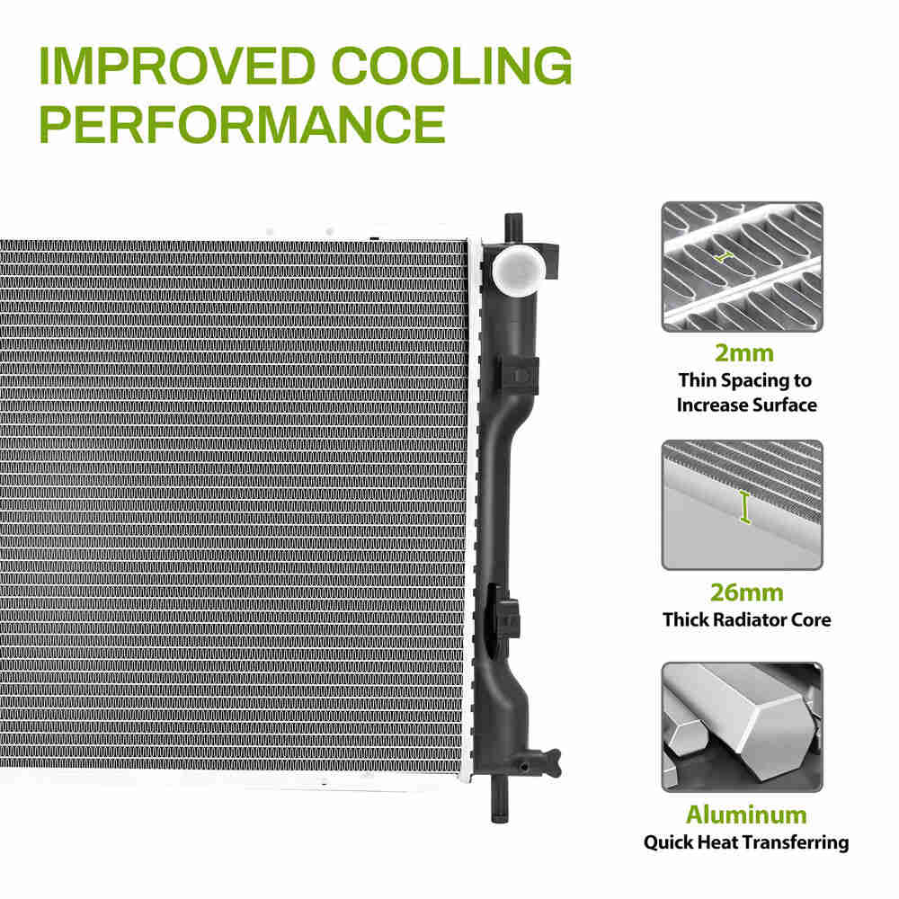 Upgraded Aluminum Radiator for 2010-2017 Chevy Equinox and GMC Terrain