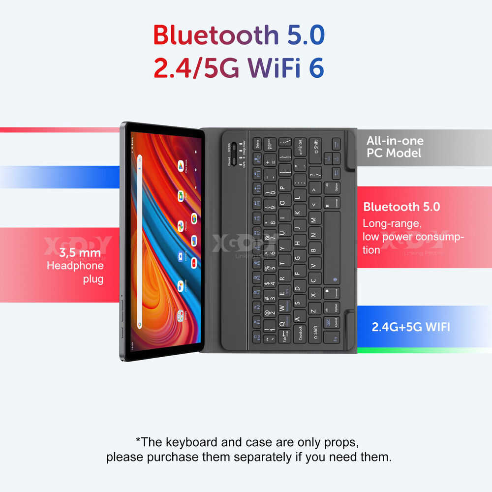 2025 Newest Android 14 Tablet PC with 16GB RAM + 256GB Storage, Dual Camera, IPS Display, 5G, WiFi 6, OTG