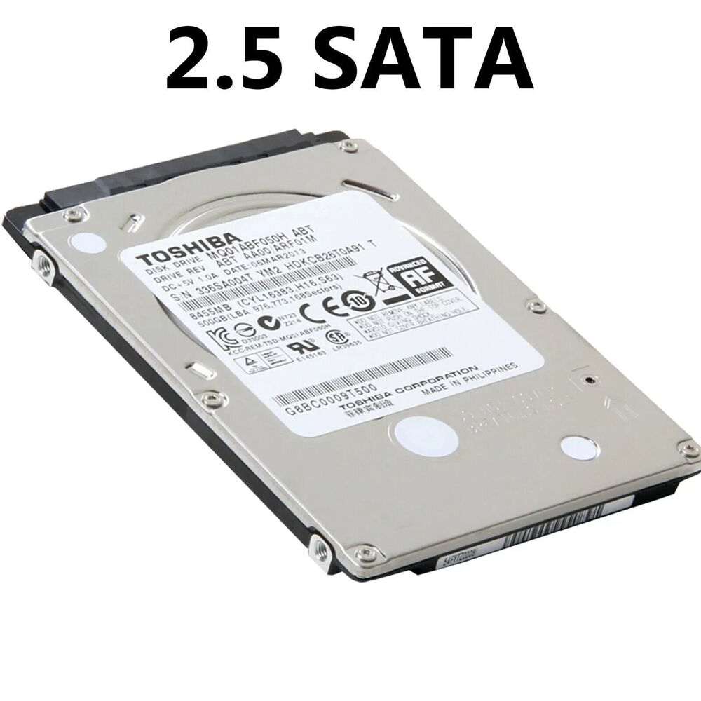 500GB 2.5" SATA HDD Laptop Hard Drive with Windows 10 Pro Legacy 64bit