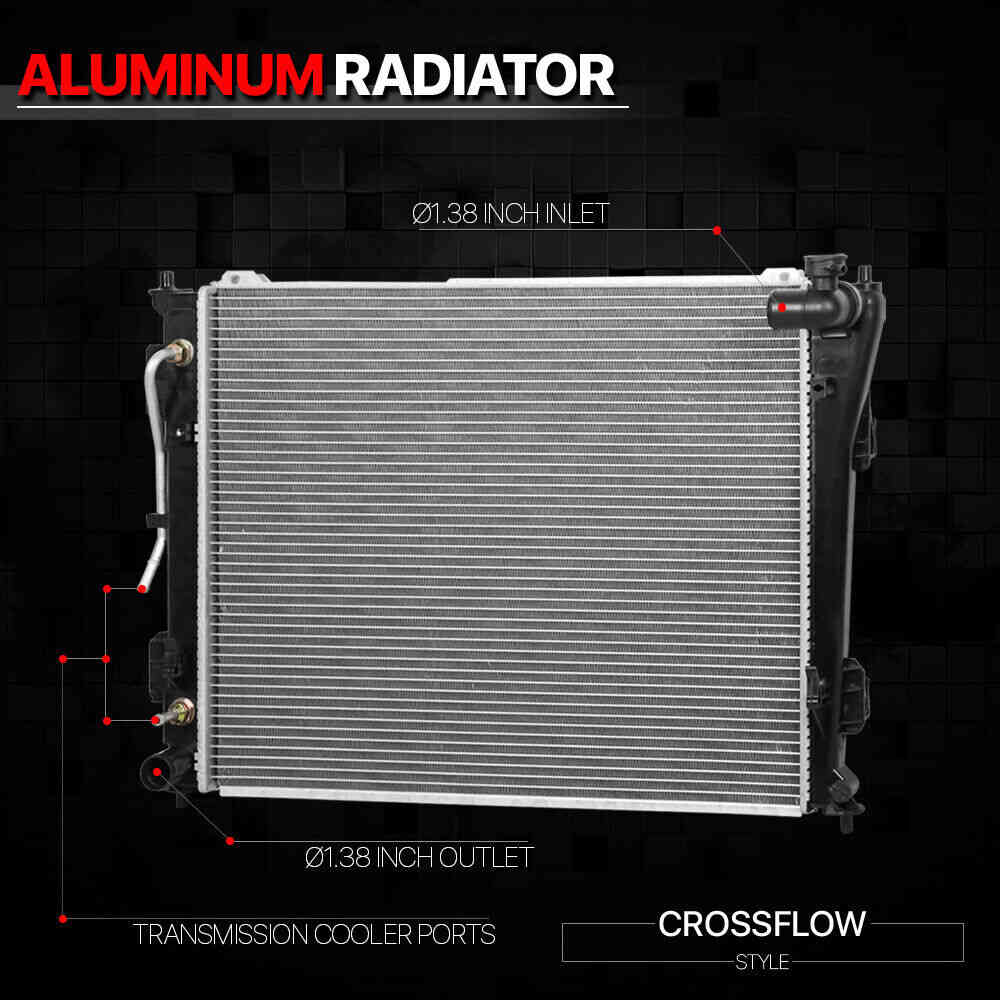 Aluminum Core Radiator - OE Replacement for Hyundai Sonata, Cadenza, Optima (2010-2017)