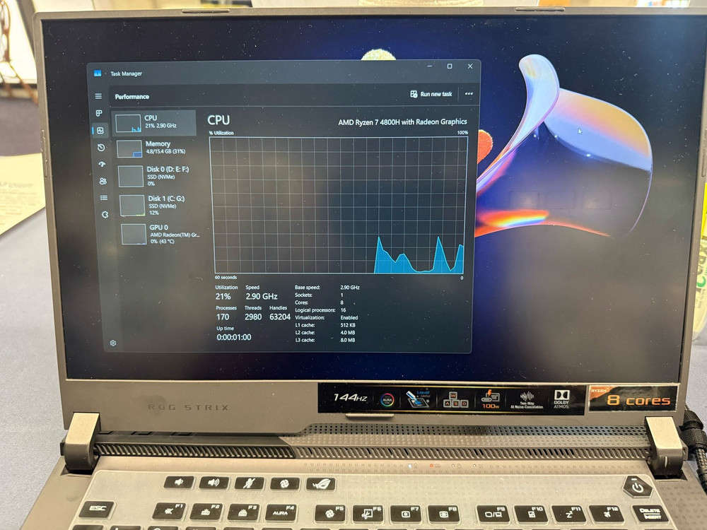 ASUS ROG Strix G15 Gaming Laptop with AMD Ryzen 7 and RTX 3050Ti