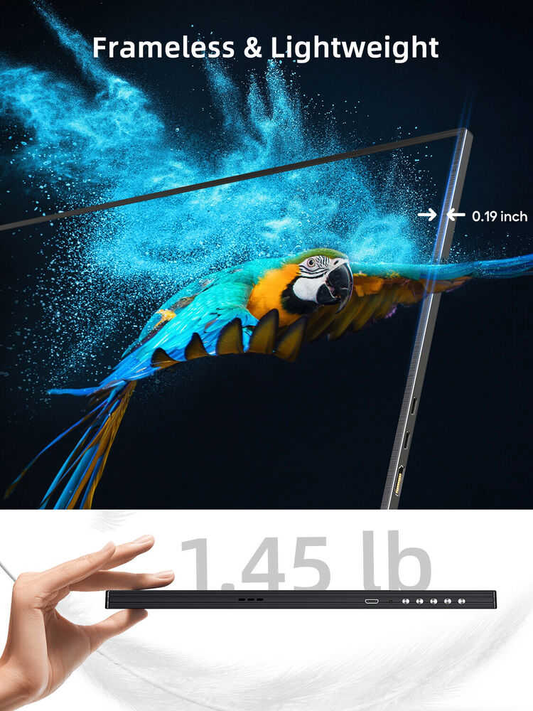 16.0" Portable QHD Monitor with USB-C and HDMI Connectivity