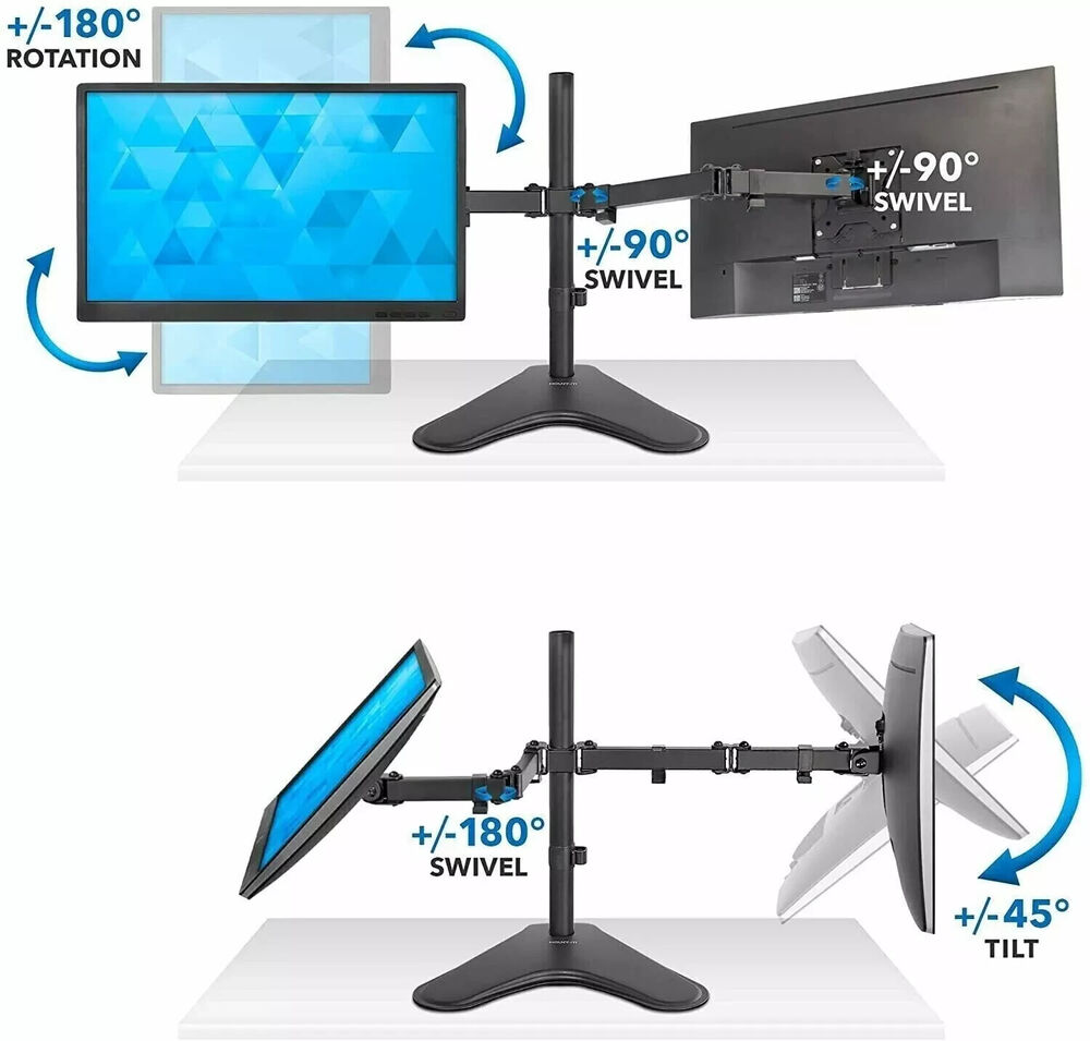 Dual Planar 22" Grade A 1920x1080 LCD Monitors with Dual Stand