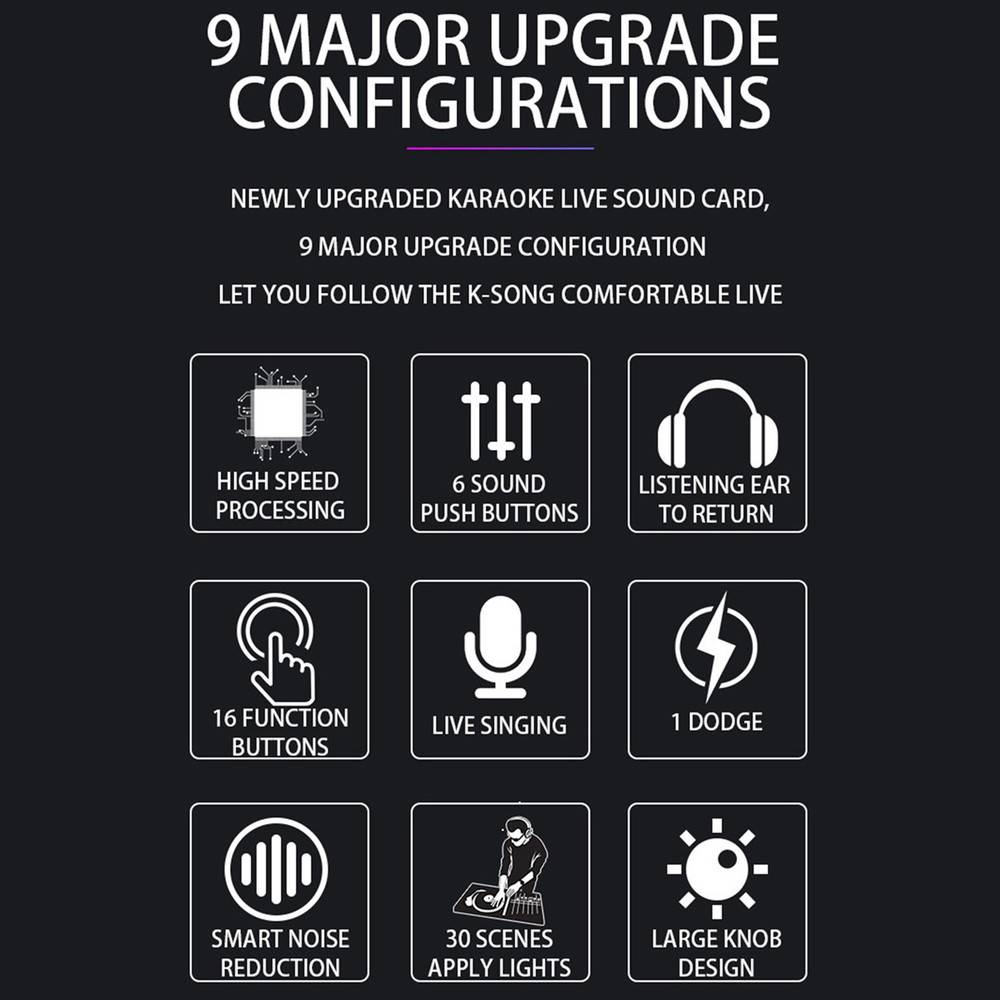 V8S Live External Sound Card with Voice Changer and Multiple Sounds