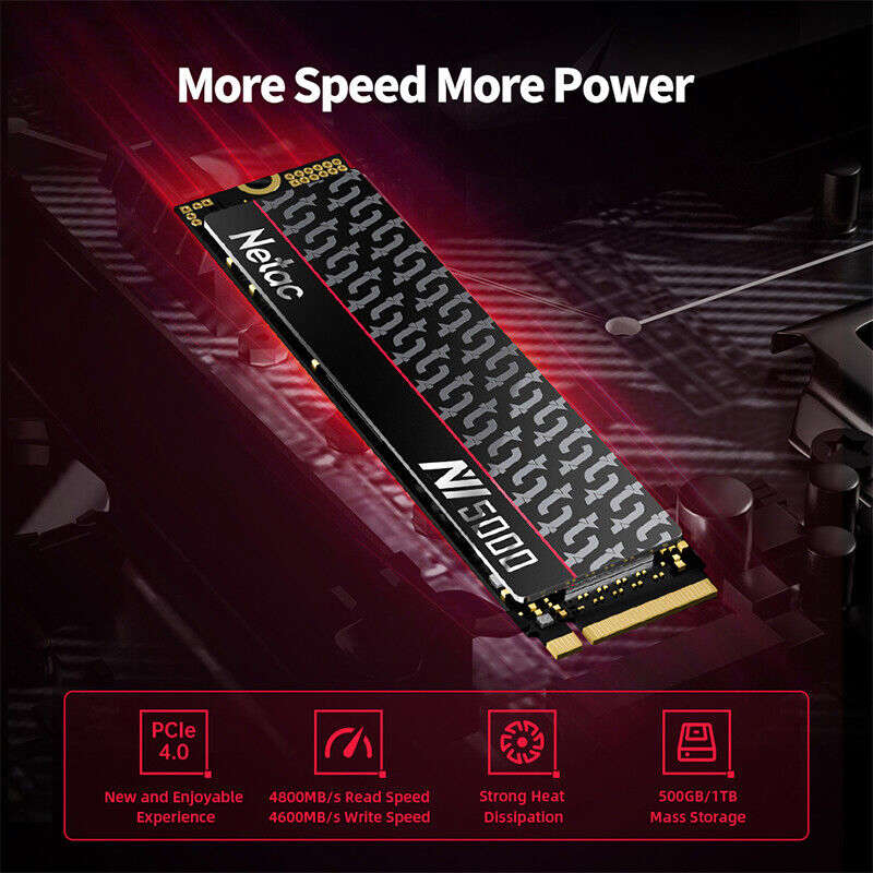 Netac High-Speed M.2 2280 NVMe SSD - 2TB, 1TB, 500GB Options