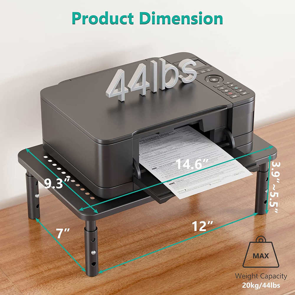 Ergonomic Adjustable Monitor Stand with Storage