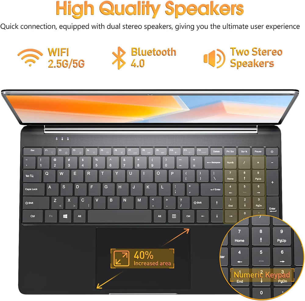 SGIN 15.6 Inch Laptop with Intel Core i3, 8GB RAM, 512GB SSD