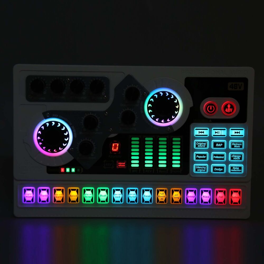 High-Quality Live Sound Card with Noise Reduction for Enhanced Karaoke Experience
