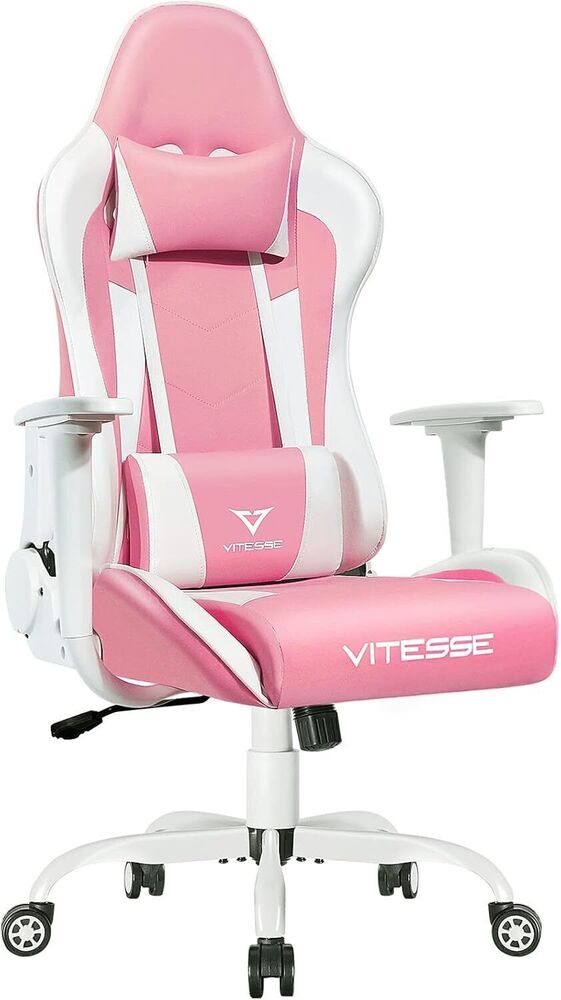 Ergonomic Pink Kawaii Gaming Chair for Girls