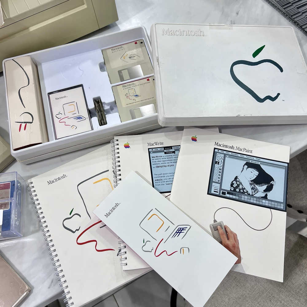 Vintage Apple Macintosh 512K Computer with Accessories