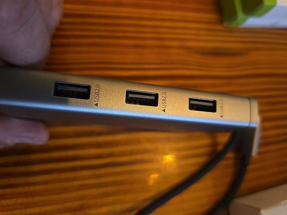 8-in-1 USB-C Hub with HDMI, DP, USB 2.0, VGA, and PD
