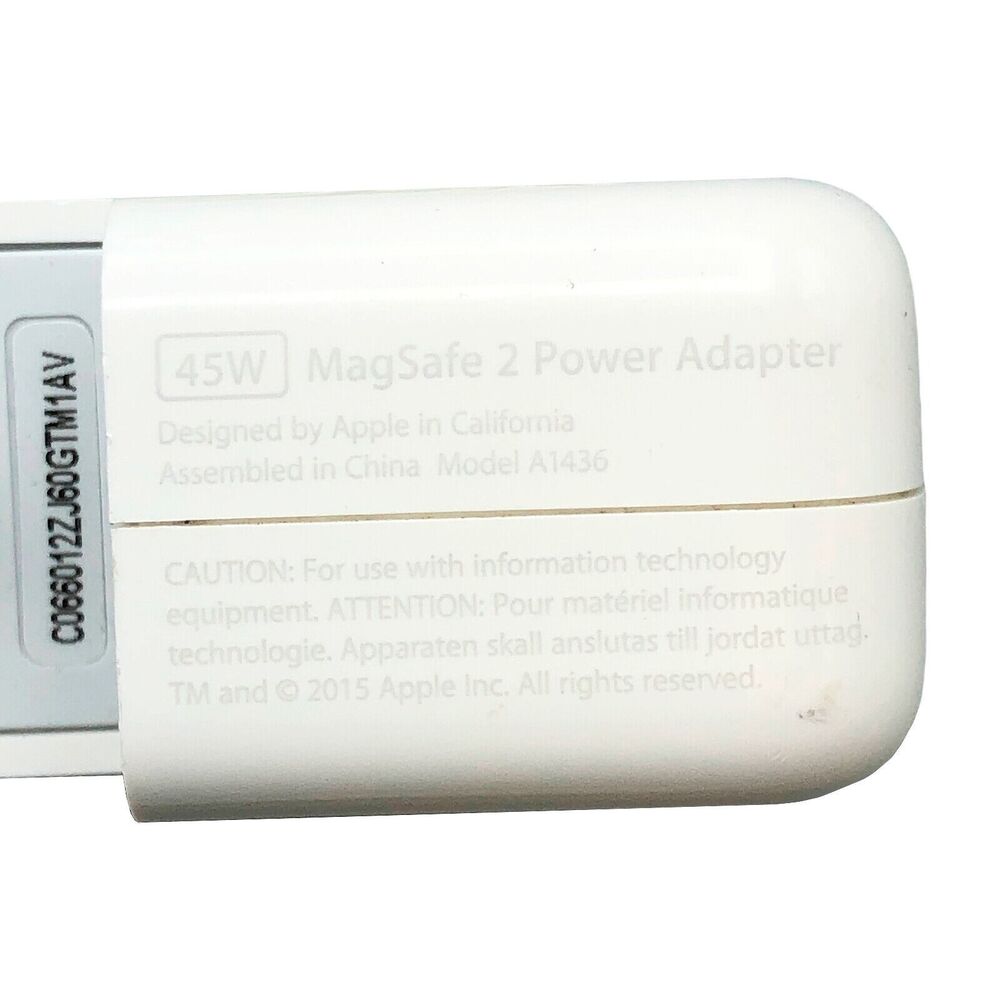 45W MagSafe 2 Charger for MacBook Air 11" & 13" Models A1465, A1436
