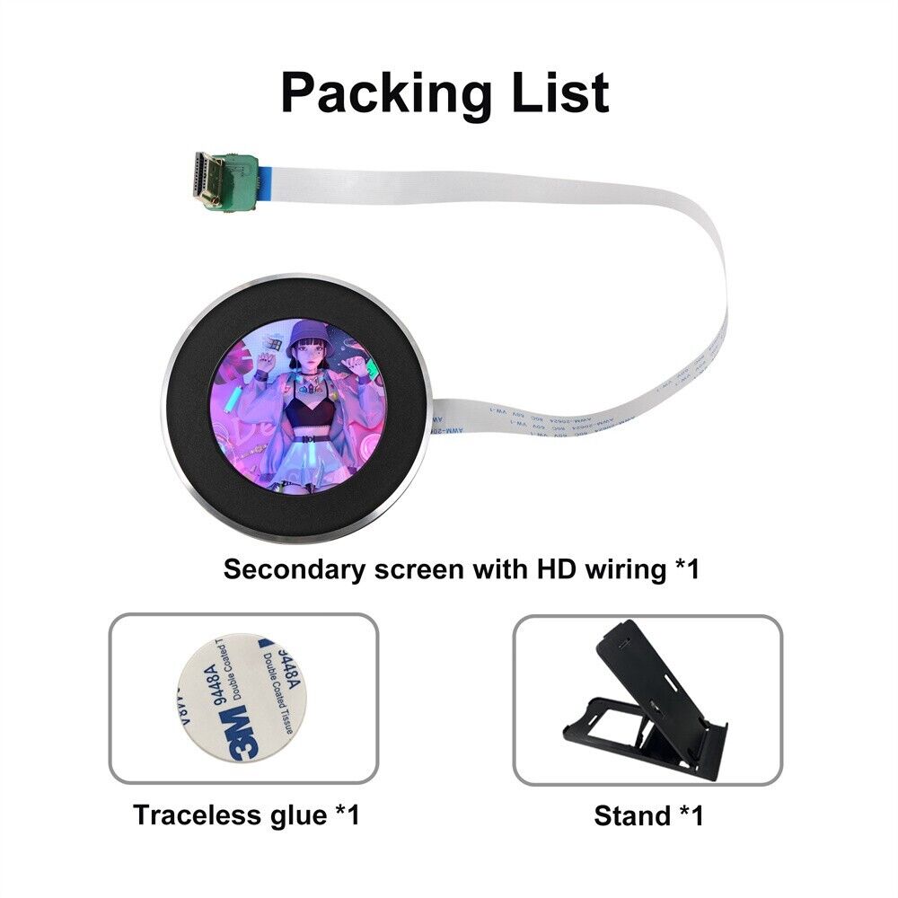2.1 Inch IPS USB Dynamic Round Water Cooling Monitor for DIY PC Cases