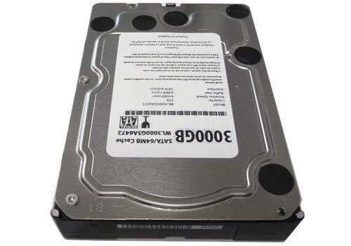 WL 3TB 64MB Cache SATA 6.0Gb/s Internal Desktop Hard Drive - 1 Year Warranty