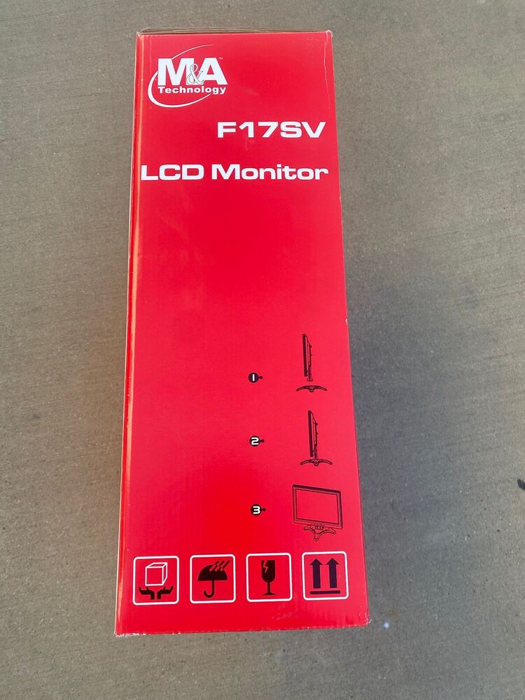 17" VGA LCD Monitor with Built-in Speakers - Retro 4:3 Display