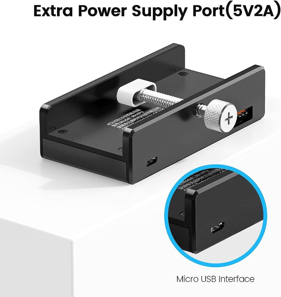 ORICO Aluminum 4-Port USB 3.0 Clamp Hub with Power Supply
