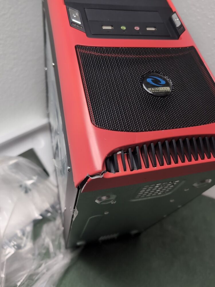 RaidMax Tornado Red Gaming Computer Case ATX-238WR