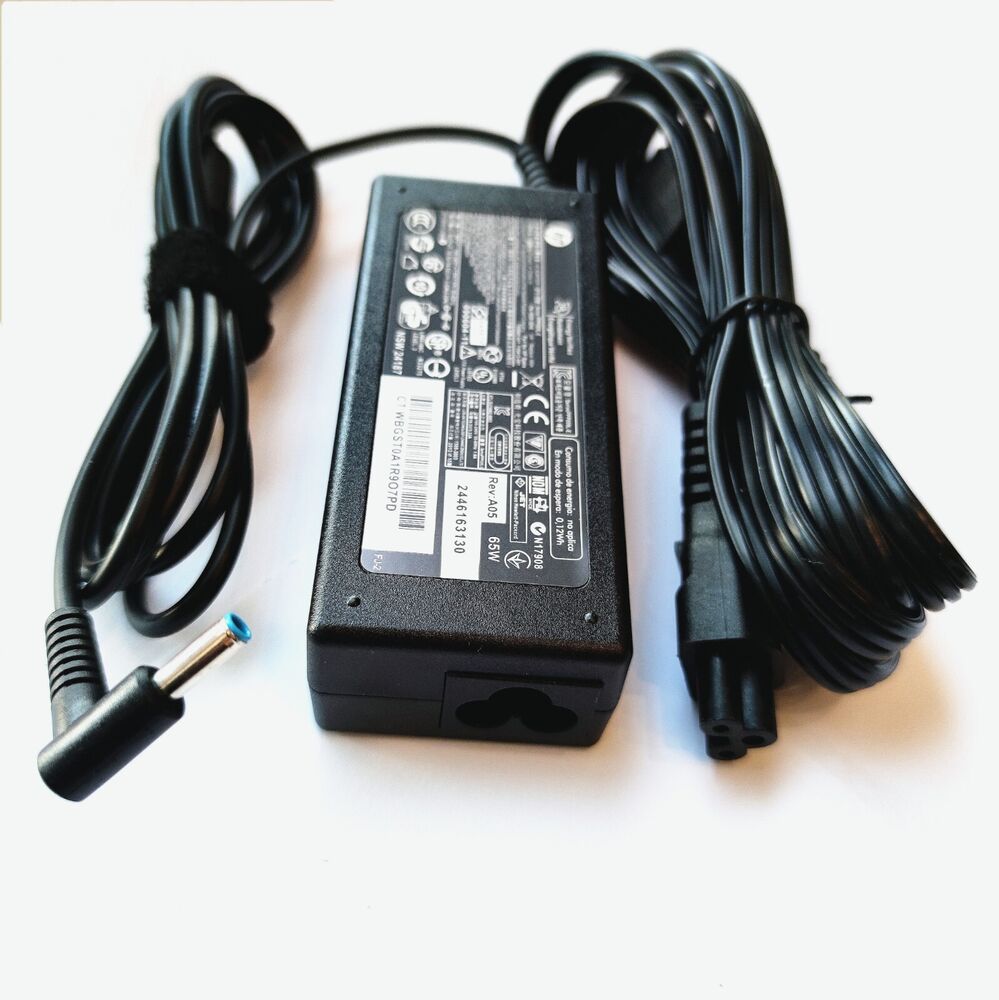 65W HP AC Adapter Charger with Blue Tip for Pavilion Laptops