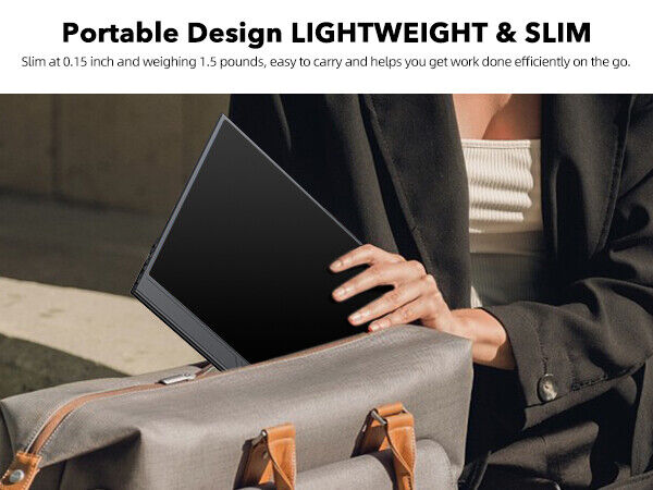 15.6" 4K Ultra HD Portable Monitor with HDR and VESA Mount