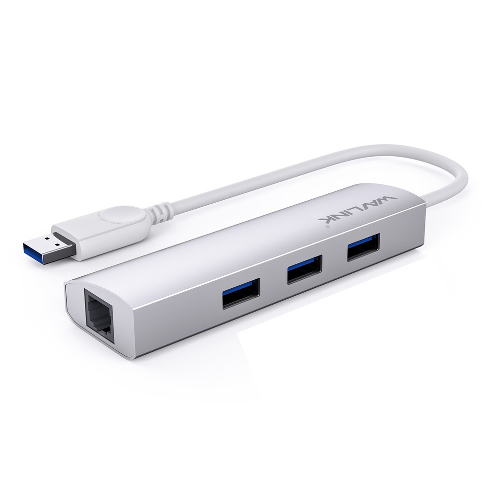 High-Speed USB 3.0 Gigabit Ethernet Adapter with 3-Port Hub