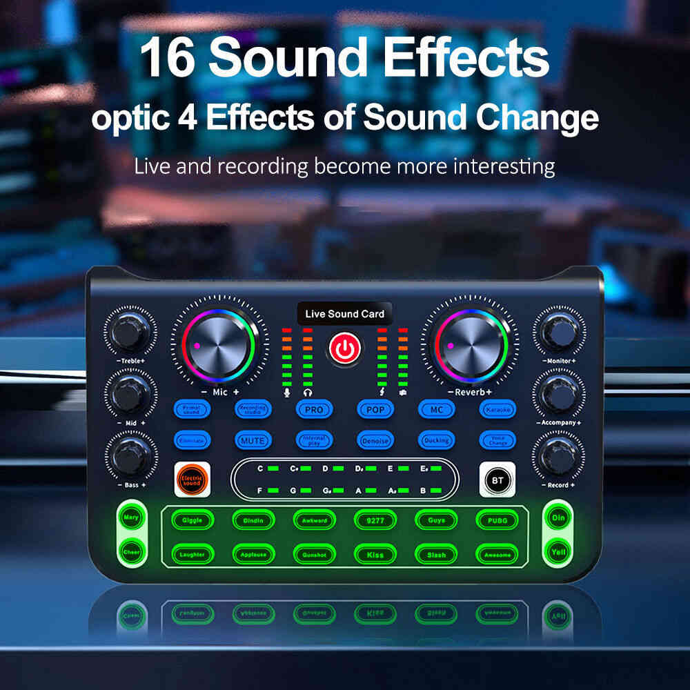 X60 Live Sound Card - Professional Audio Mixer for Enhanced Karaoke & Broadcasting