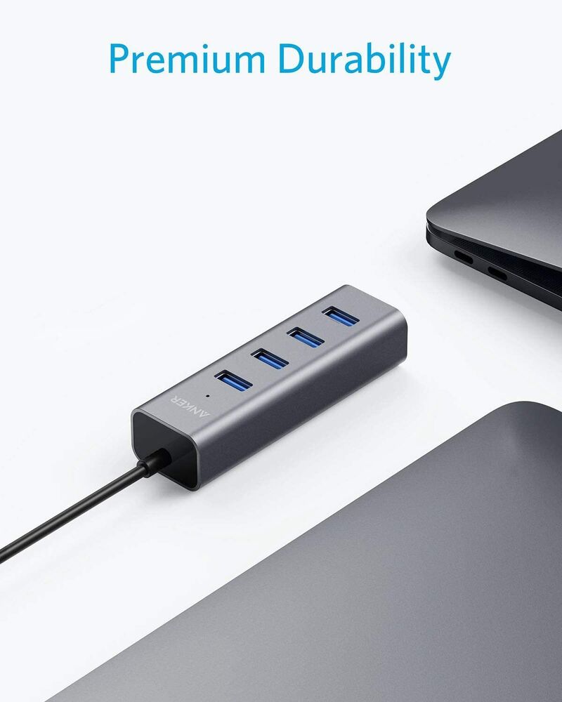 Anker Aluminum USB-C Hub with 4 USB 3.0 Ports