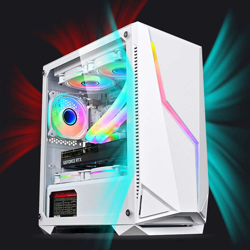 ATX M-ATX ITX Mid-Tower Gaming PC Case with Tempered Glass