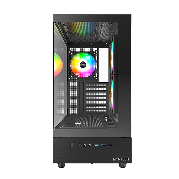 MONTECH XR-B ATX Mid-Tower Gaming Case - Black Edition
