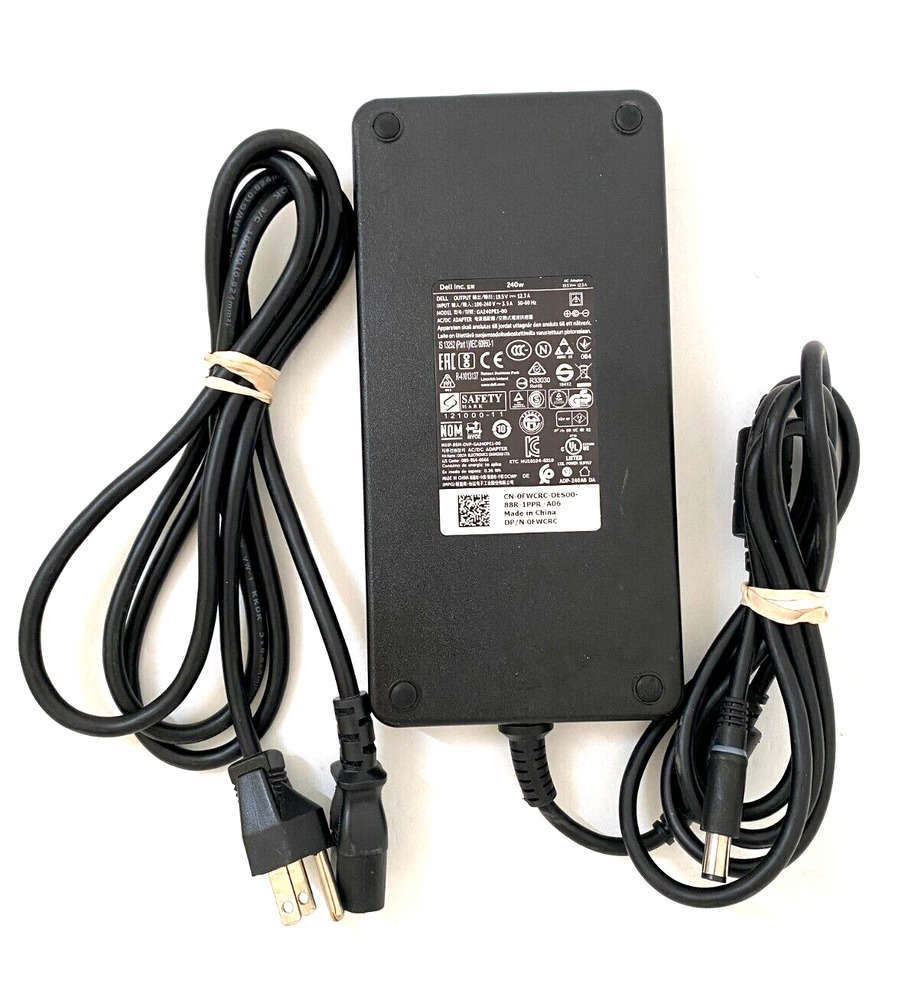 Dell 240W AC Adapter - Genuine 0MFK9 FWCRC, Tested and Reliable