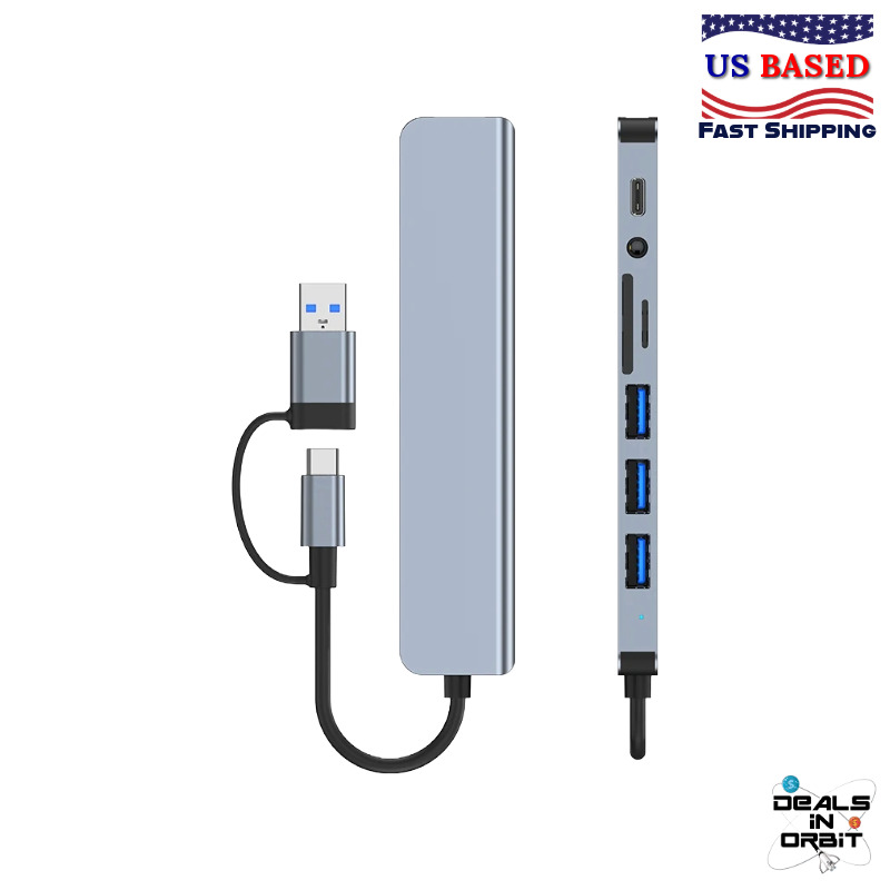 USB Type-C to A Adapter Hub for Windows, Mac, and Laptops