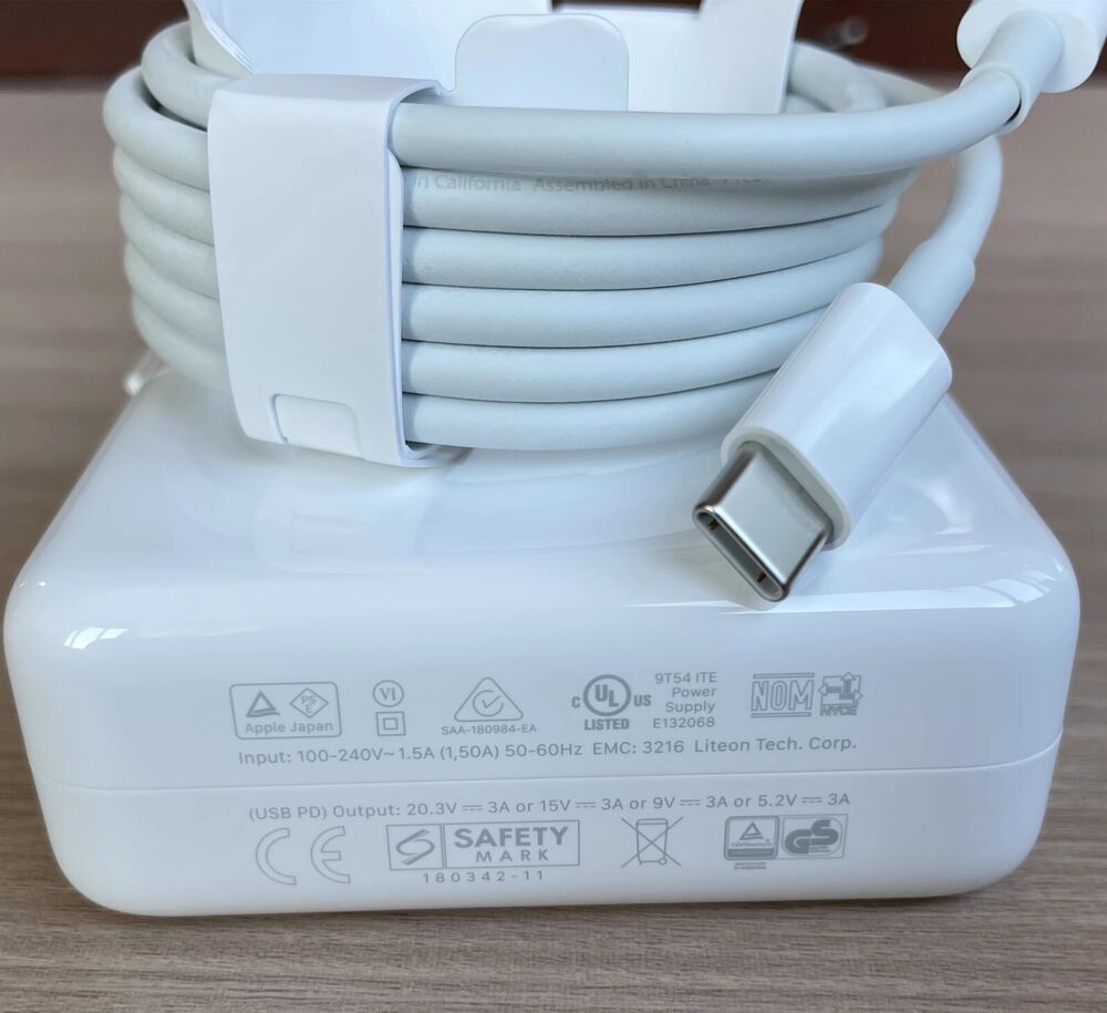 61W USB-C Power Adapter with Cable for MacBook Pro/Air