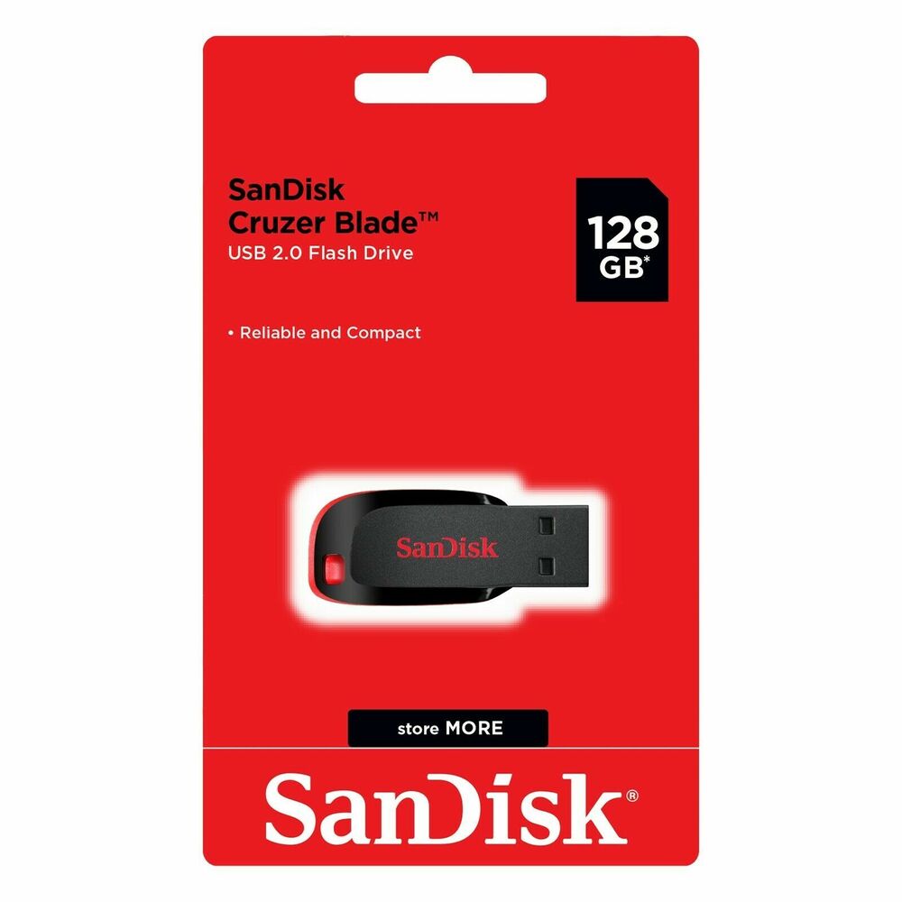 SanDisk Cruzer Blade USB Flash Drives - 8GB to 128GB