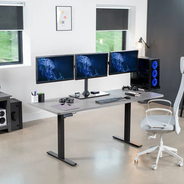 Vivo Triple Monitor Desk Stand - STAND-V003FG