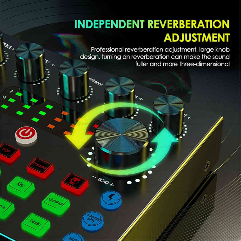 V8S Bluetooth External Sound Card for Enhanced Live Streaming Audio