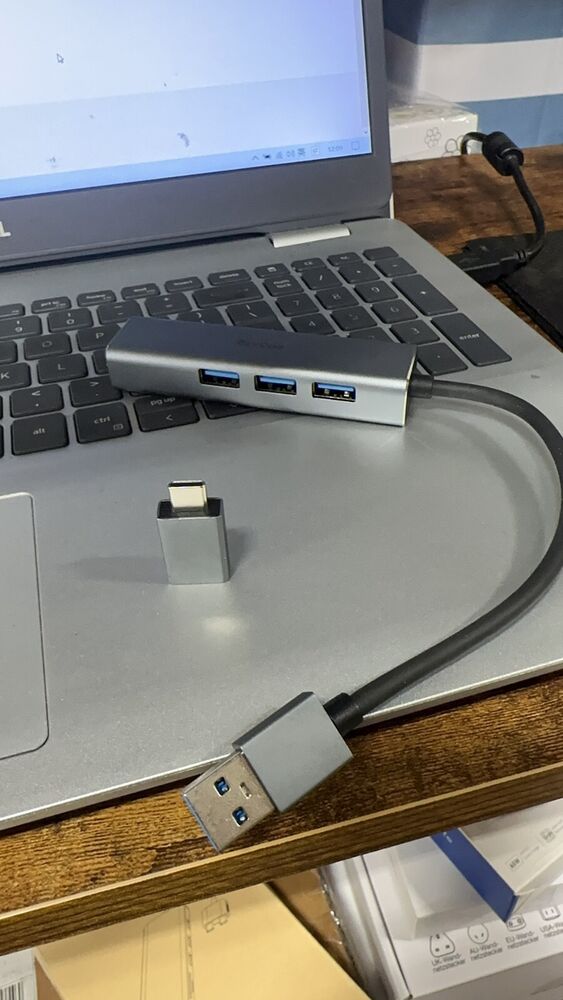 USB 3.0 4-in-1 Multiport Hub with Ethernet Adapter